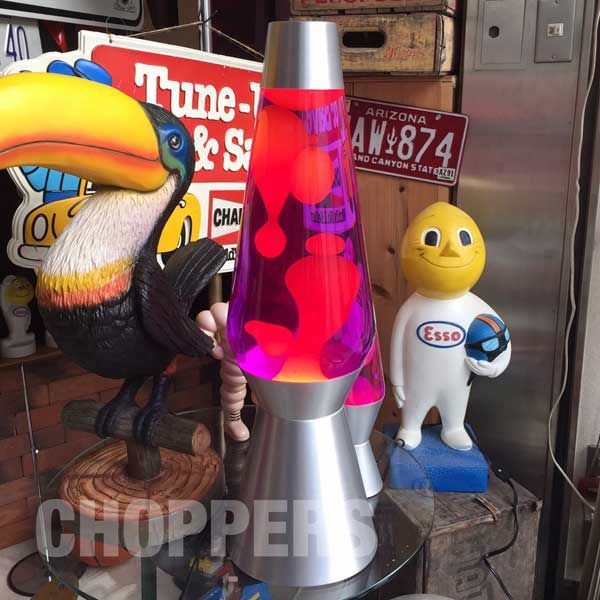 [6825] ラバライト Lava Light Lamp ラバランプ 27インチ ジャンボサイズ / Yellow Wax Purple Liquid Silver Base アメリカン雑貨 アメリカ インテリア 間接照明