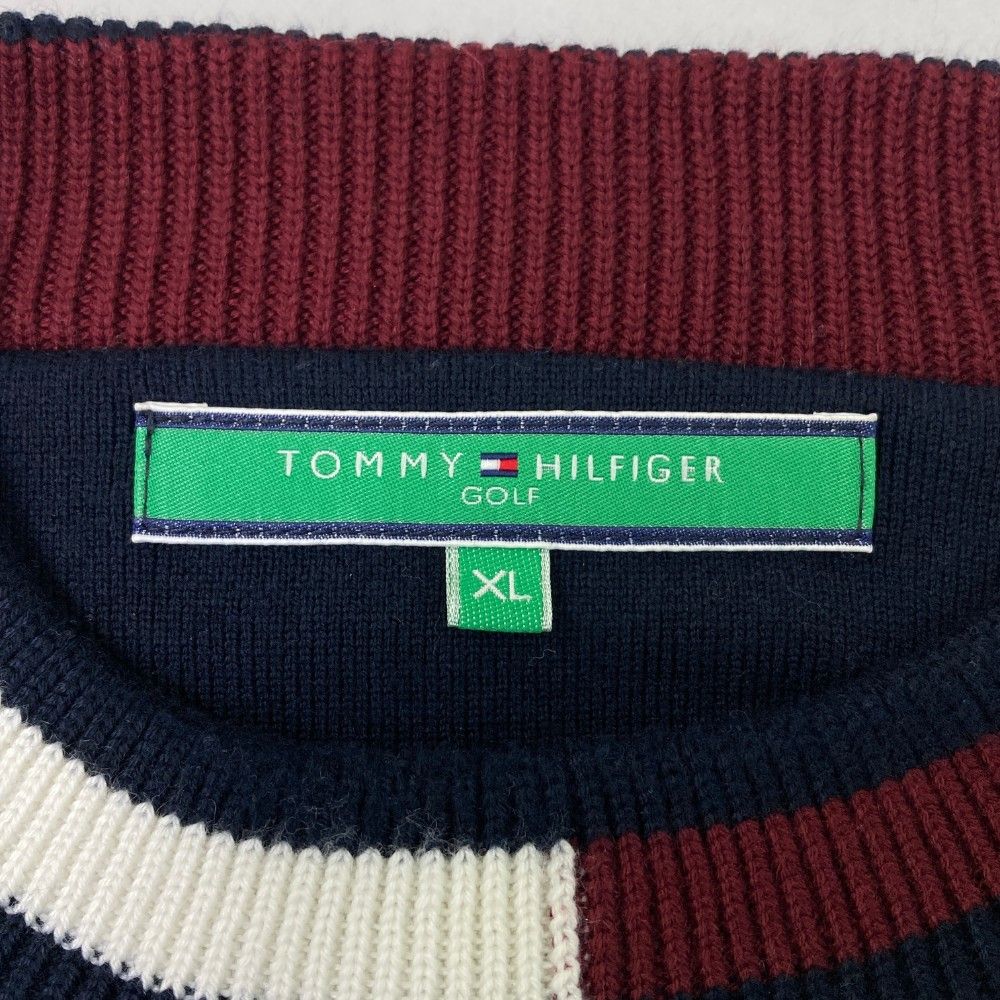 トミーヒルフィガー ゴルフ ニットセーター【ネイビー/XL】新品！