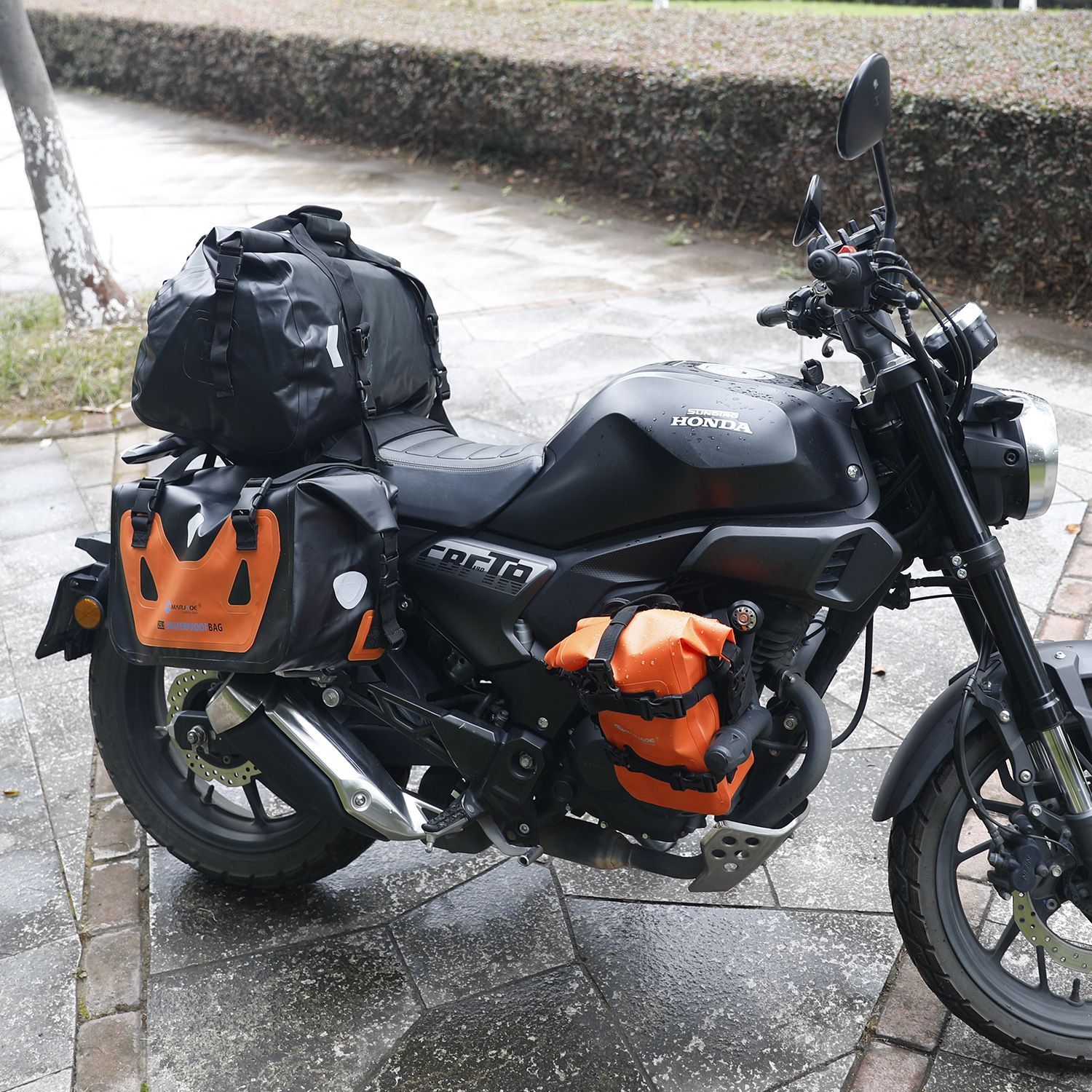 サイドバッグ バイク用 左右セット バイクバッグ シートバッグ リア 