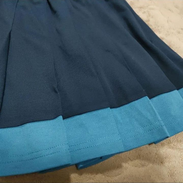 美品♡アドミラル(ADMIRAL)ネイビーバイカラープリーツスコート