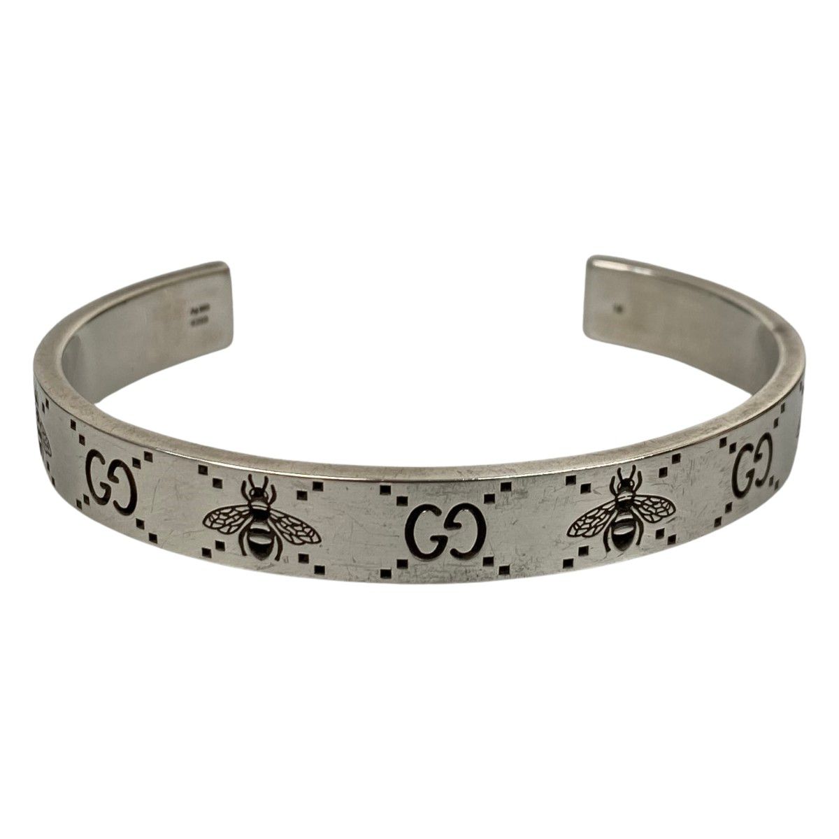 ▼正規品極美GUCCIグッチシルバー925 バングルブレスレットサイズ18男女 グッチ GUCCI バングル ブレスレット ▽正規品極美GUCCIグッチシルバー