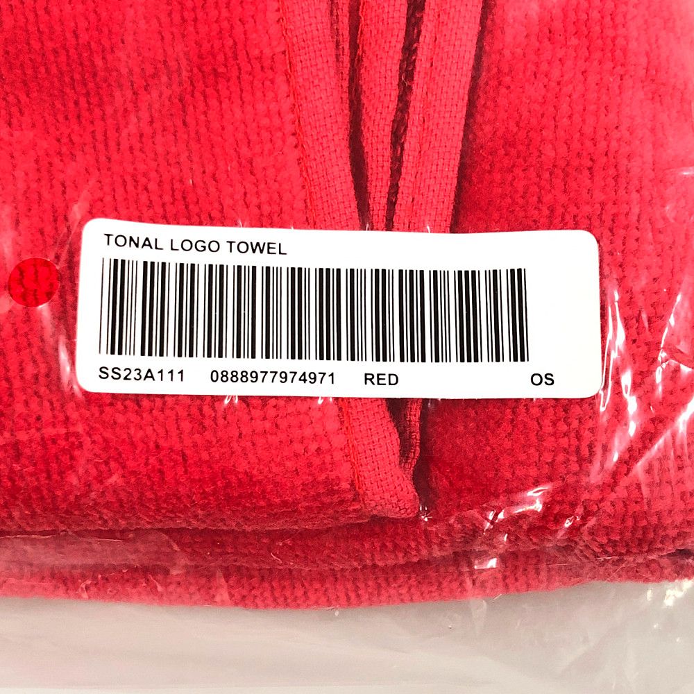 SUPREME シュプリーム 23SS Tonal Logo Towel ロゴ タオル レッド 正規品 / 31680