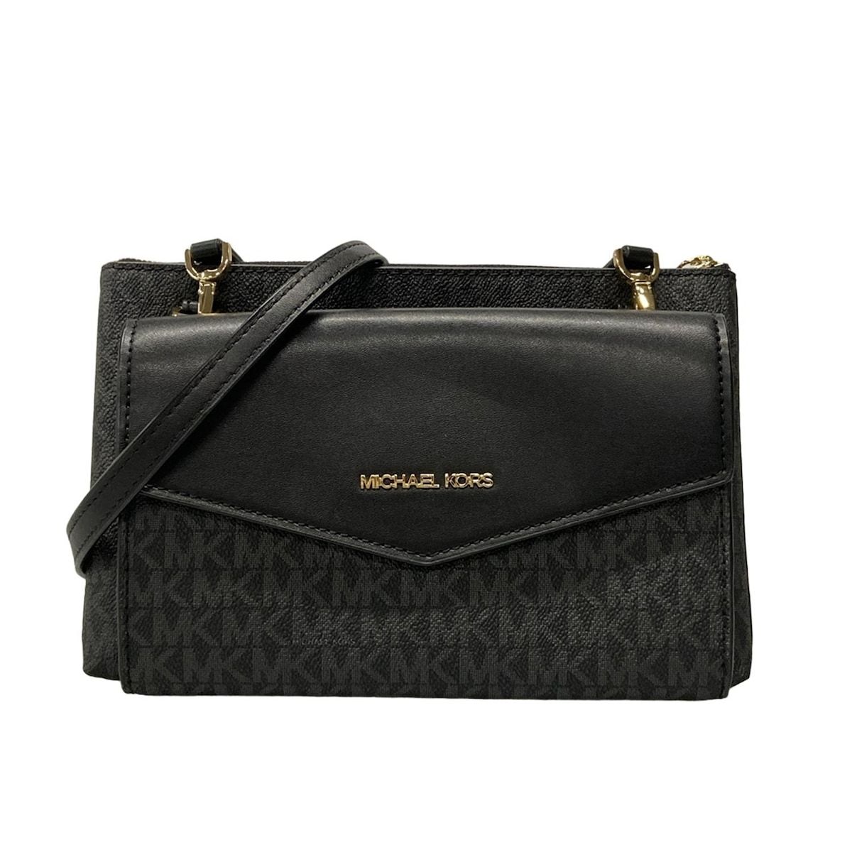 MICHAEL KORS(マイケルコース) ショルダーバッグ - 黒×グレー MICHAEL KORS(マイケルコース) ショルダーバッグ - 黒×グレー