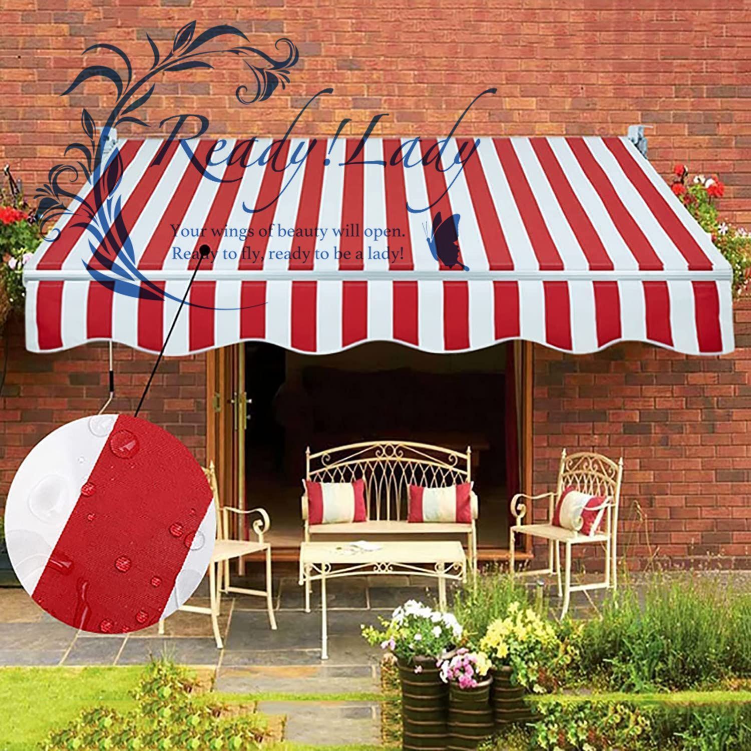 手動格納式キャノピーオーニング アンチUVおよび防水折