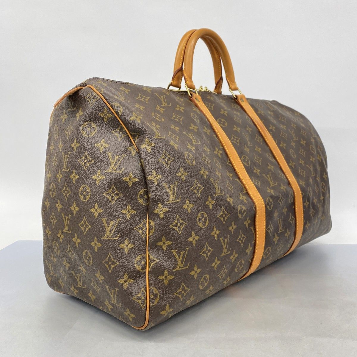 5ib2145-h ルイヴィトン ボストンバッグ モノグラム キーポル55 M41424 ブラウン メンズ レディース ユニセックス