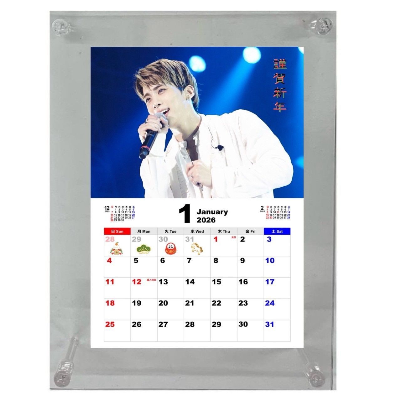 ジョンヒョン SHINee シャイニー 2026 フォトフレーム付き 卓上