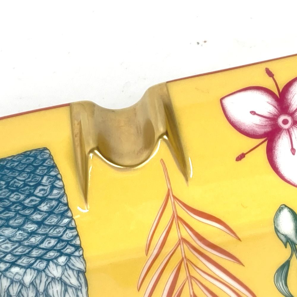 HERMES エルメス 灰皿 インデックス・パルマルム 灰皿 陶器 イエロー