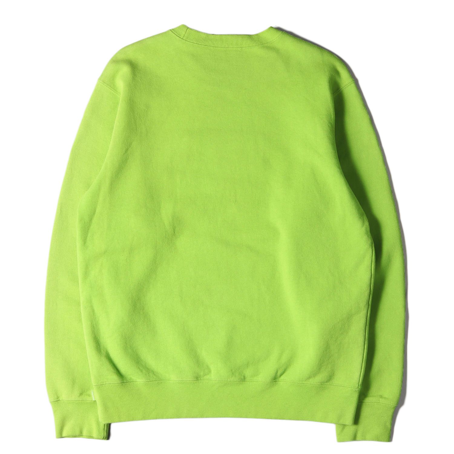 Supreme シュプリーム スウェット サイズ:S 20SS カットアウト ボックスロゴ クルーネック スウェットシャツ Cutout Logo  Crewneck ライム トップス トレーナー ストリート ブランド