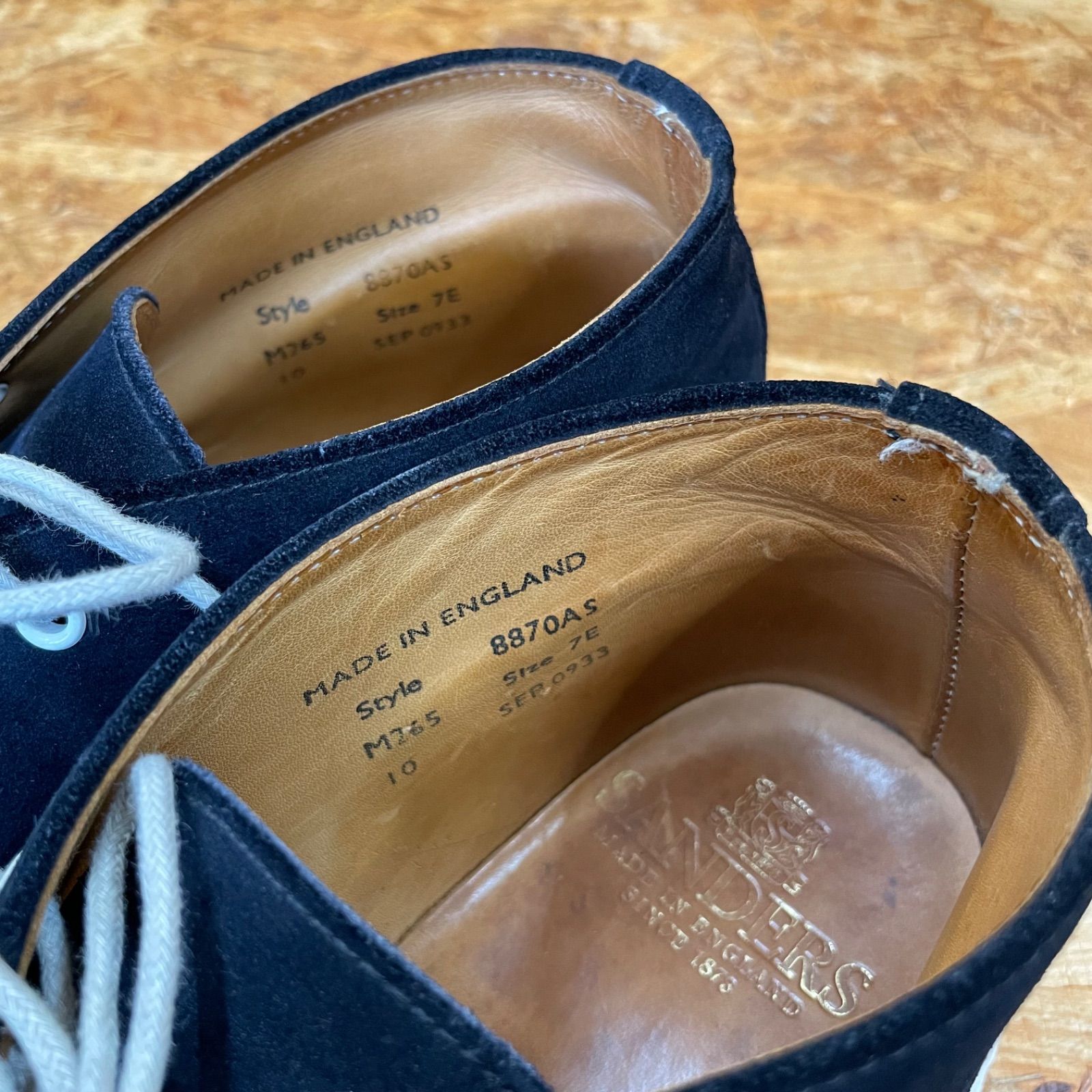 イングランド製 SANDERS チャッカブーツ 8870AS ネイビー UK7 26.0cm