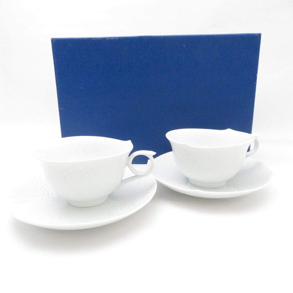 美品】meissen マイセン／波の戯れ ペア ティー ショップ カップ