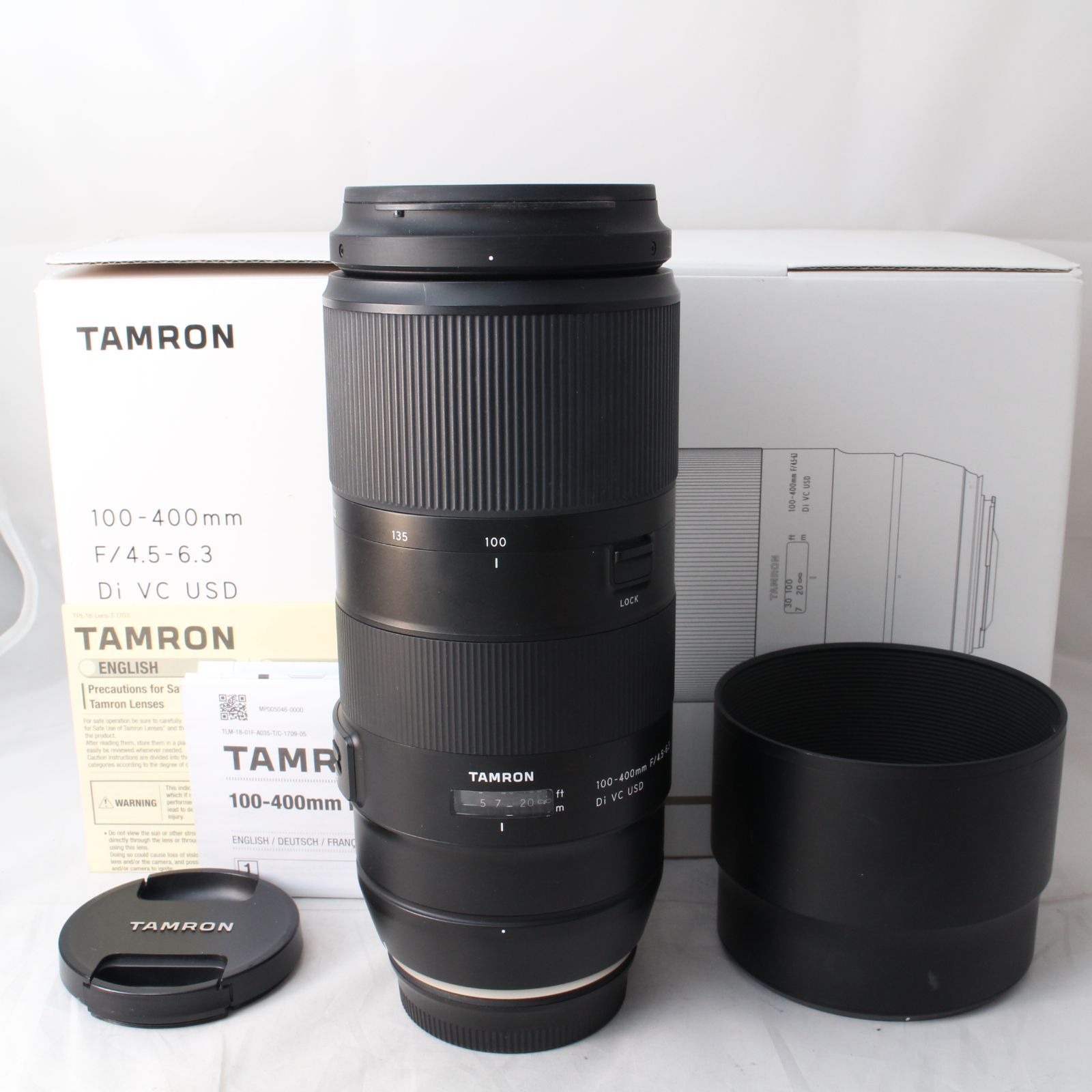 TAMRON 超望遠ズームレンズ 100-400mm F4.5-6.3 Di VC USD キヤノン用 フルサイズ対応 A035E #2581 -  メルカリ