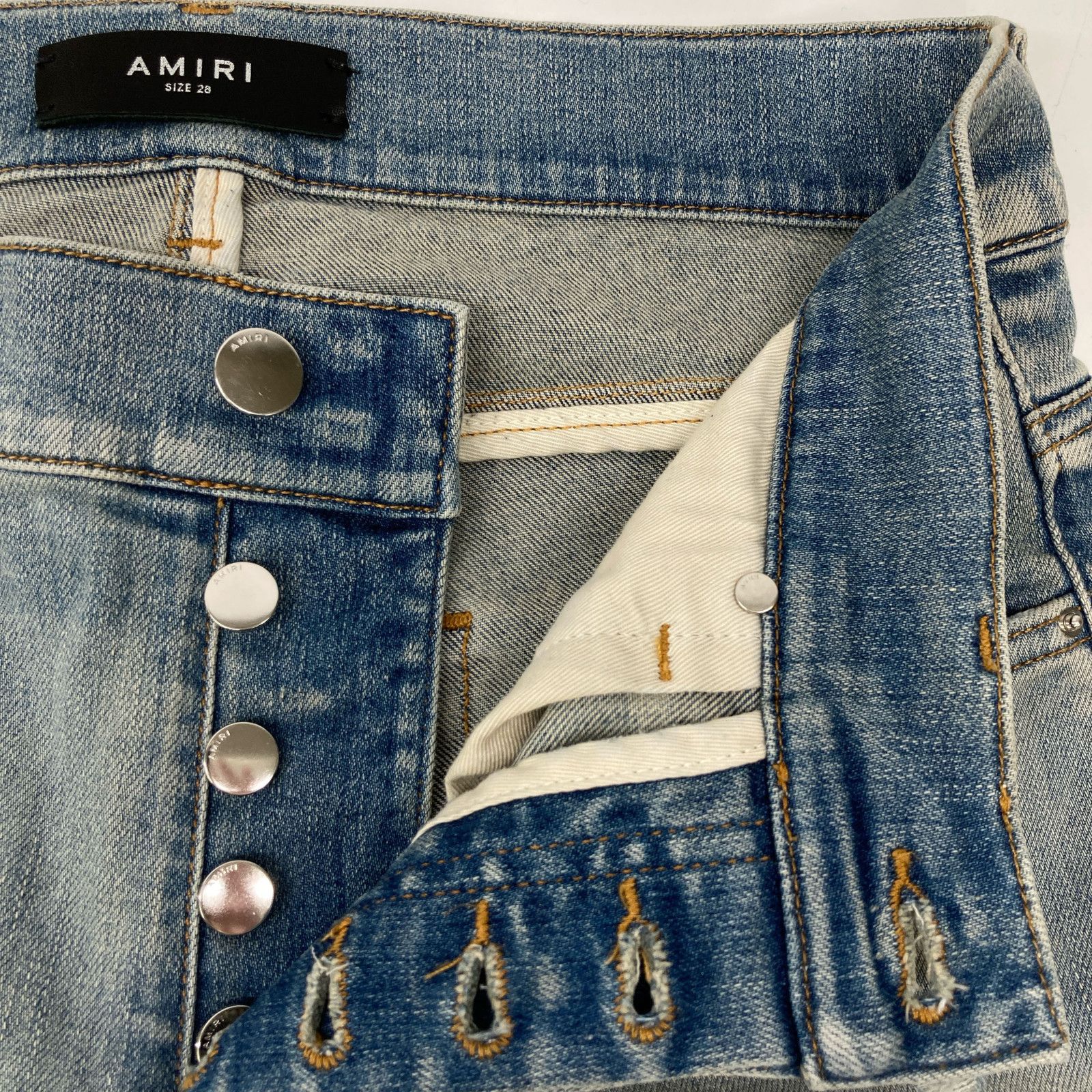 AMIRI アミリ ダメージ加工ラインストーン バンダナパッチ