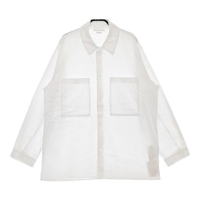 blurhms 新品 Chambray Gusset PKT Shirt BHS24S004C70 定価34100円 サイズ3 長袖シャツ ホワイト メンズ ブラームス5-0406M∞