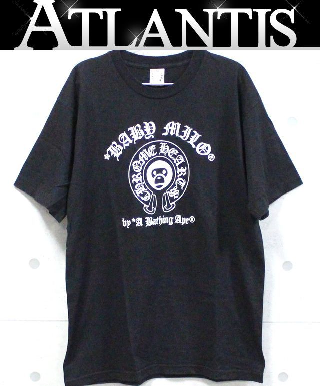 クロムハーツ×アベイシングエイプ コラボTシャツ メンズ L 黒【57682