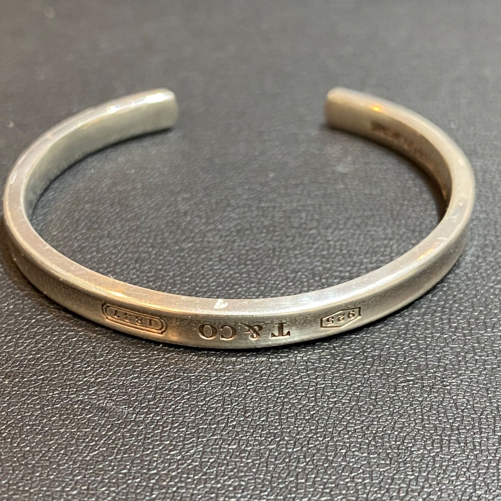 TIFFANY &Co SV925 1837ナローカフバングル 美品 Tiffany & Co. ナロー