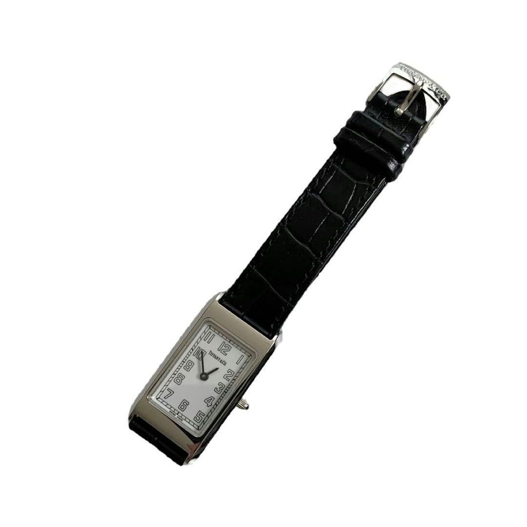 TIFFANY＆Co. ティファニー クラシック 時計 クロコ型押し レザー