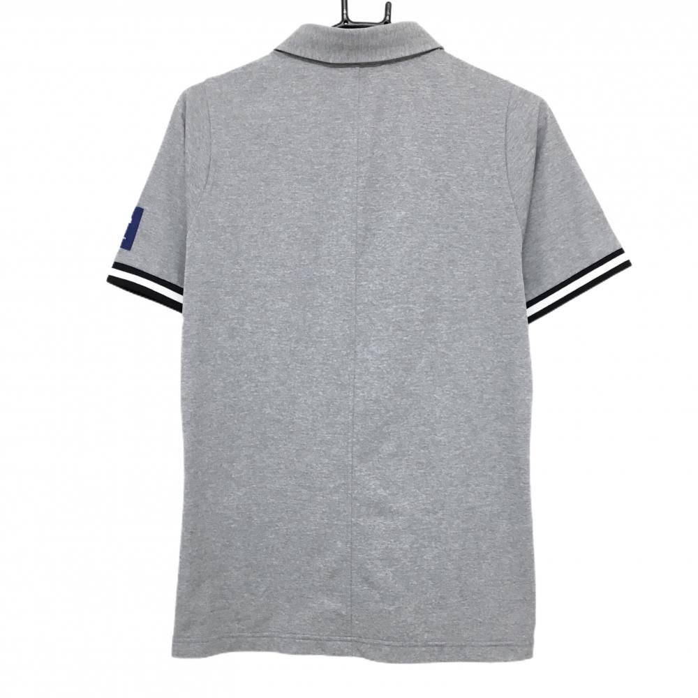 タグ付き 未使用 デサントゴルフ DESCENTE GOLF ポロシャツ 中田 美品】デサントゴルフ 半袖ポロシャツ ライトグレー 中田英寿