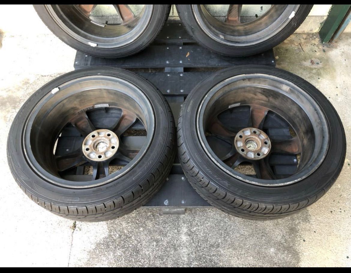 マツダ RX-8 純正 8J+50 18インチ タイヤメッキホイール 4本セット