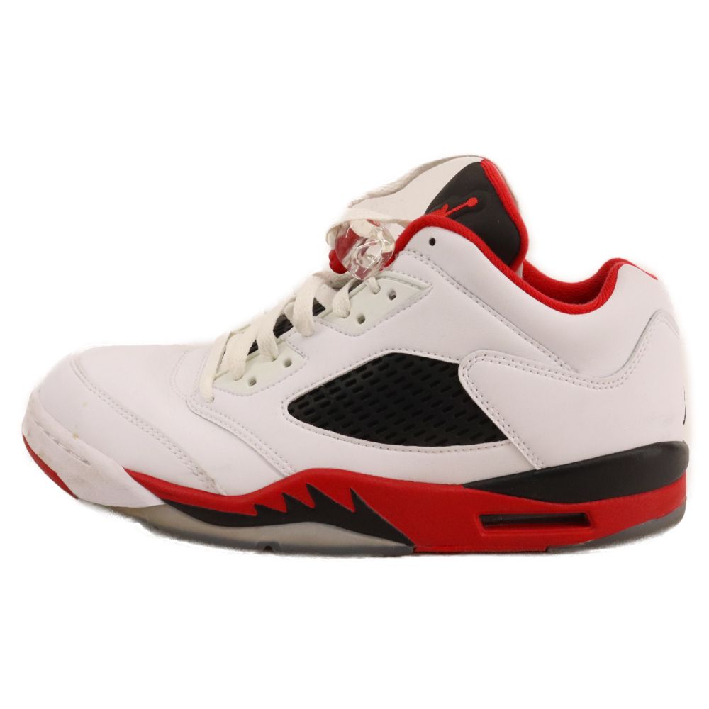 NIKE (ナイキ) AIR JORDAN 5 RETRO LOW Fire Red 819171-101 エアジョーダン5 レトロ ロー ファイヤーレッド ローカットスニーカー ホワイト/レッド US8.5/26.5cm