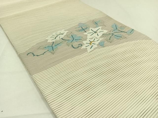 平和屋着物＊夏物　太鼓柄袋帯　絽綴れ　人物花文　金銀糸　正絹　逸品　CAAW7006fb 平和屋着物＊夏物 絽綴れ 太鼓柄袋帯 草花文 金銀糸 正絹 逸品