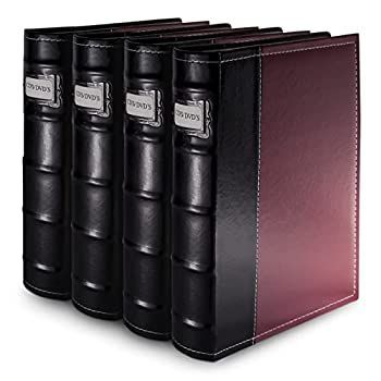 【中古品】bellagio-italia BurgandyレザーディスクストレージバインダーPerfect for (中古品) 中古-非常に良い】bellagio-italia Burgandyレザーディスクストレージ