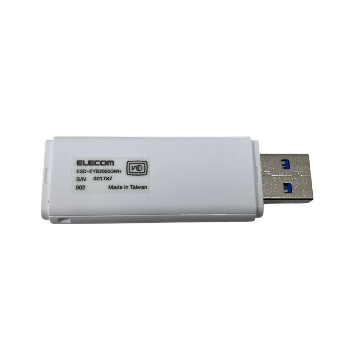 エレコム 外付けポータブルSSD 2TBホワイト ESD-EJ2000GWHR 1台 ESD