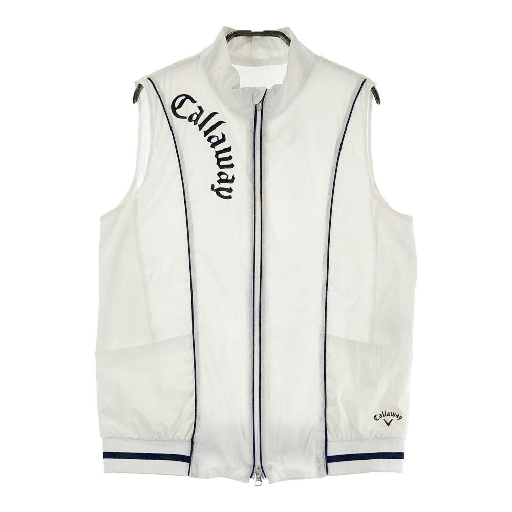 サイズ：M CALLAWAY キャロウェイ 裏メッシュ ジップベスト ホワイト系