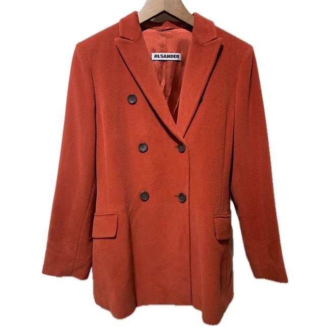 JIL SANDER テーラードジャケット ウールジャケット アウター ウール アンゴラ ダブルボタン 無地 イタリア製 古着