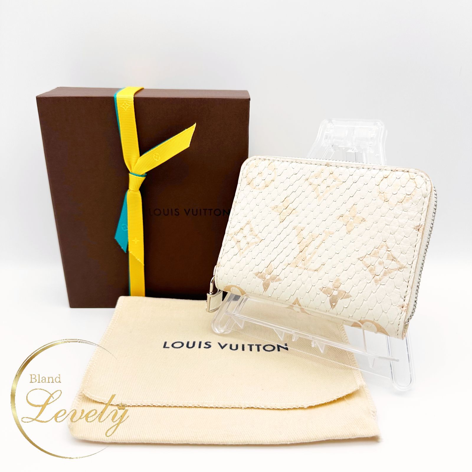 LOUIS VUITTON　ルイ ヴィトン　モノグラム　パイソン　蛇革　ジッピーコインパース　コインケース　小銭入れ　ホワイト　白　ラテ　N97726