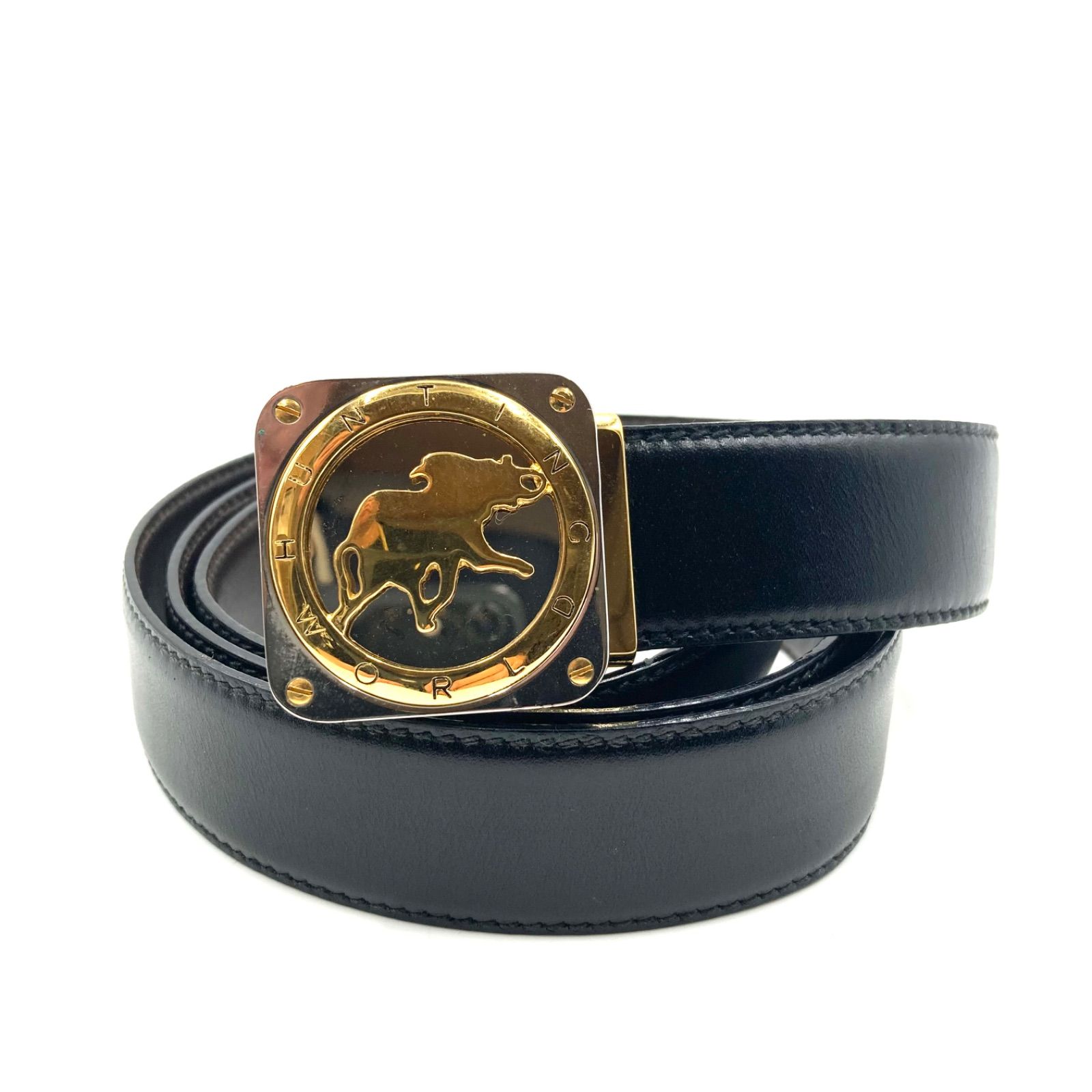 □未使用品□Hunting World ハンティングワールド リバーシブル レザー 