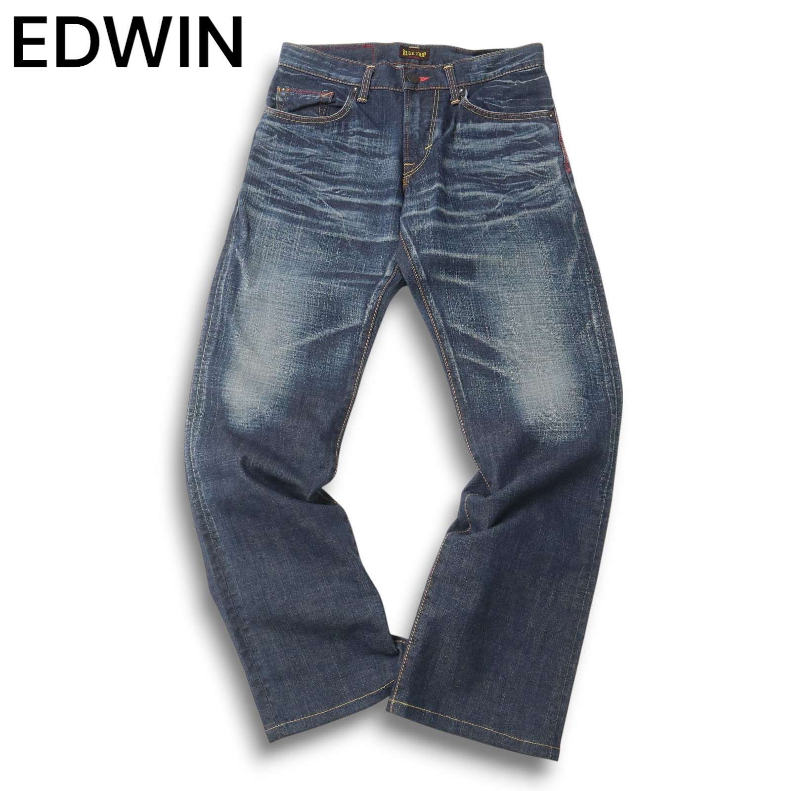 EDWIN エドウィン BTJ03 BLUE TRIP☆ USED加工 デニム パンツ ジーンズ 