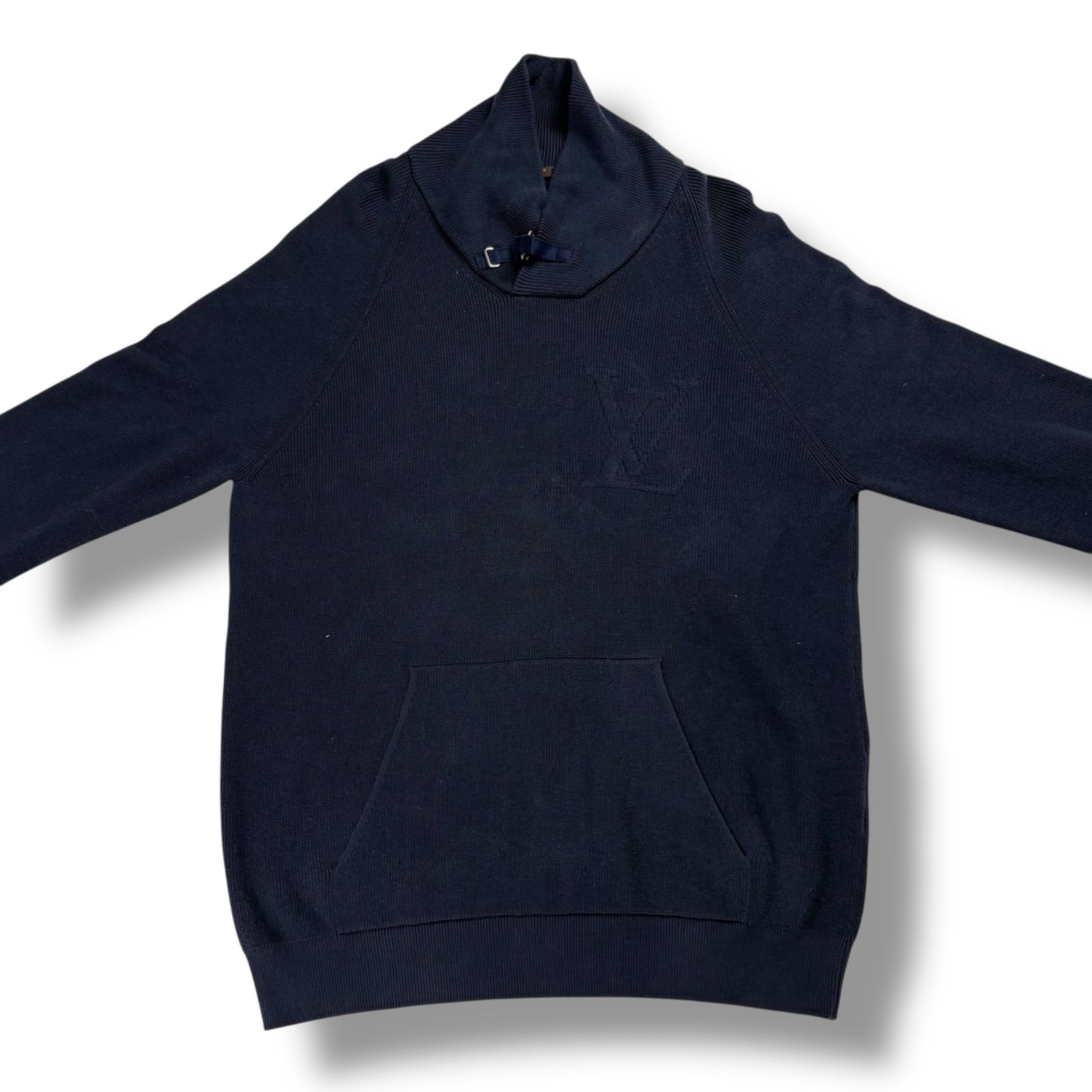 ☆ルイヴィトン　　LVロゴ入り コットンニットパーカー ☆ルイヴィトン LVロゴ入り コットンニットパーカー