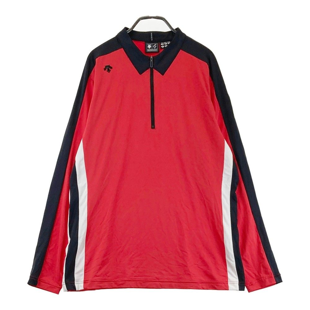 サイズ：O DESCENTE GOLF デサントゴルフ ハーフジップ長袖T