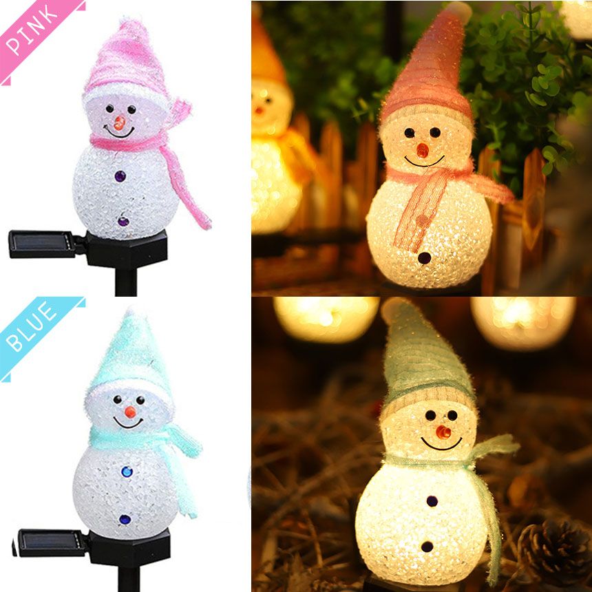 電気代0円】 雪だるま型ソーラーライト ランタン ランプ ガーデン