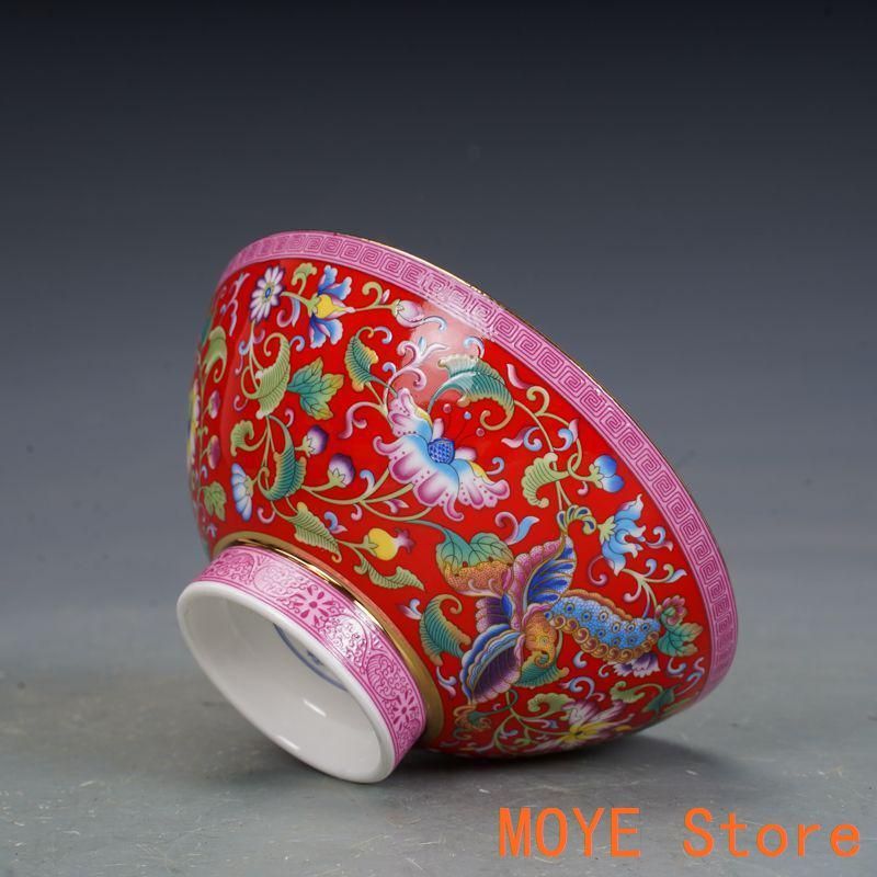 清乾隆磁器琺瑯彩花碗 景徳鎮 陶磁器 装飾品 現代工芸品 美術品 置物 清乾隆磁器琺瑯彩花碗 景徳鎮 陶磁器 装飾品 現代工芸品 美術品