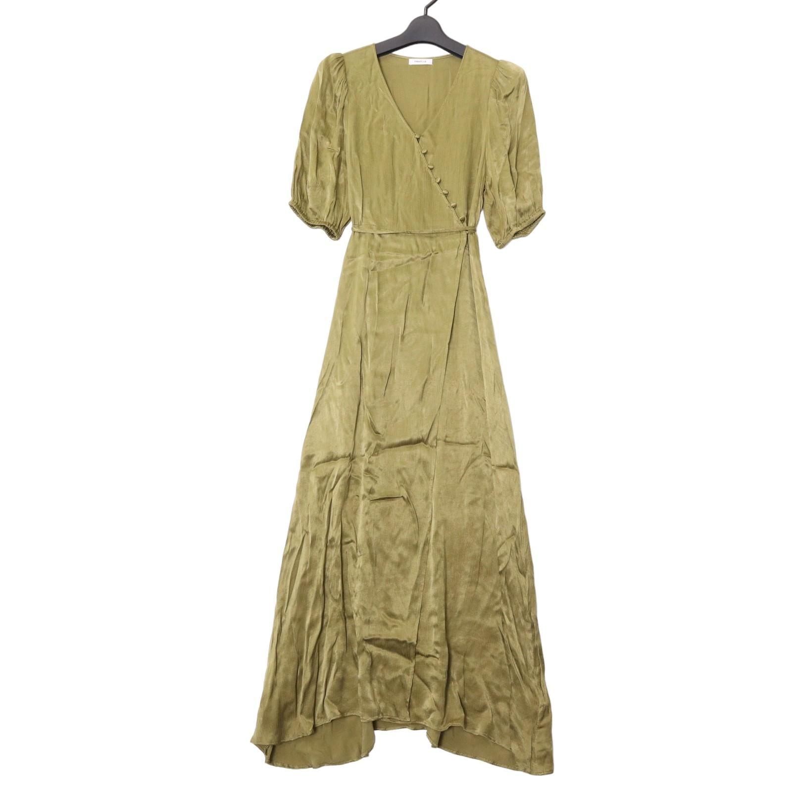 【メルカリ便】FRAY I.D フレイアイディー　サテンカシュクールワンピース FRAY I.D フレイアイディー カシュクールサテン ワンピース