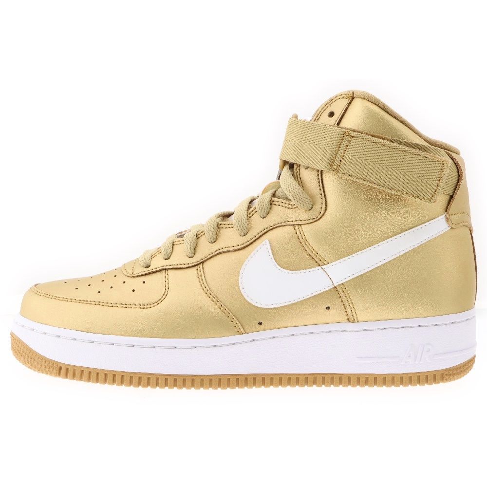NIKE (ナイキ) AIR FORCE 1 HIGH RETRO QS エアフォース1 ハイカットスニーカー シューズ ゴールド 823297-700 US9.5/27.5cm