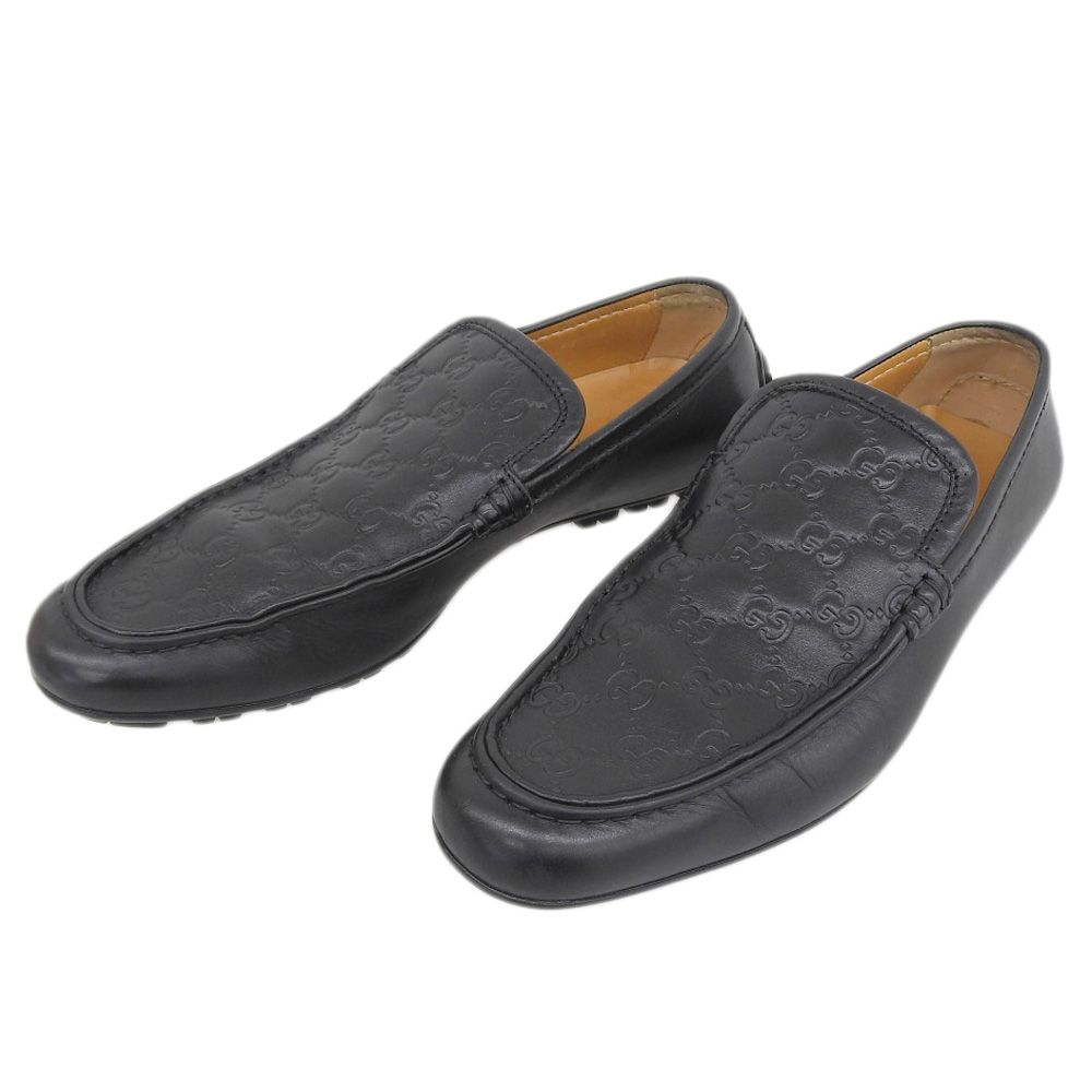 超美品 グッチ GUCCI 17176 GG エンボス シマ レザー