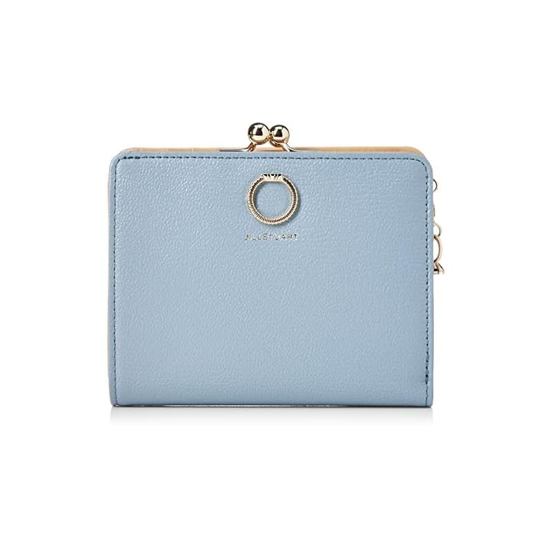 新着商品 ジル スチュアート 折財布 エターナル 牛革 型押し 二つ折り 口金付 がま口 スリムウォレット リング型ブローチ飾り ダイヤ入り指輪チャーム付 レディース おしゃれ 大人 JSLW0DS1 BOX入り サックス