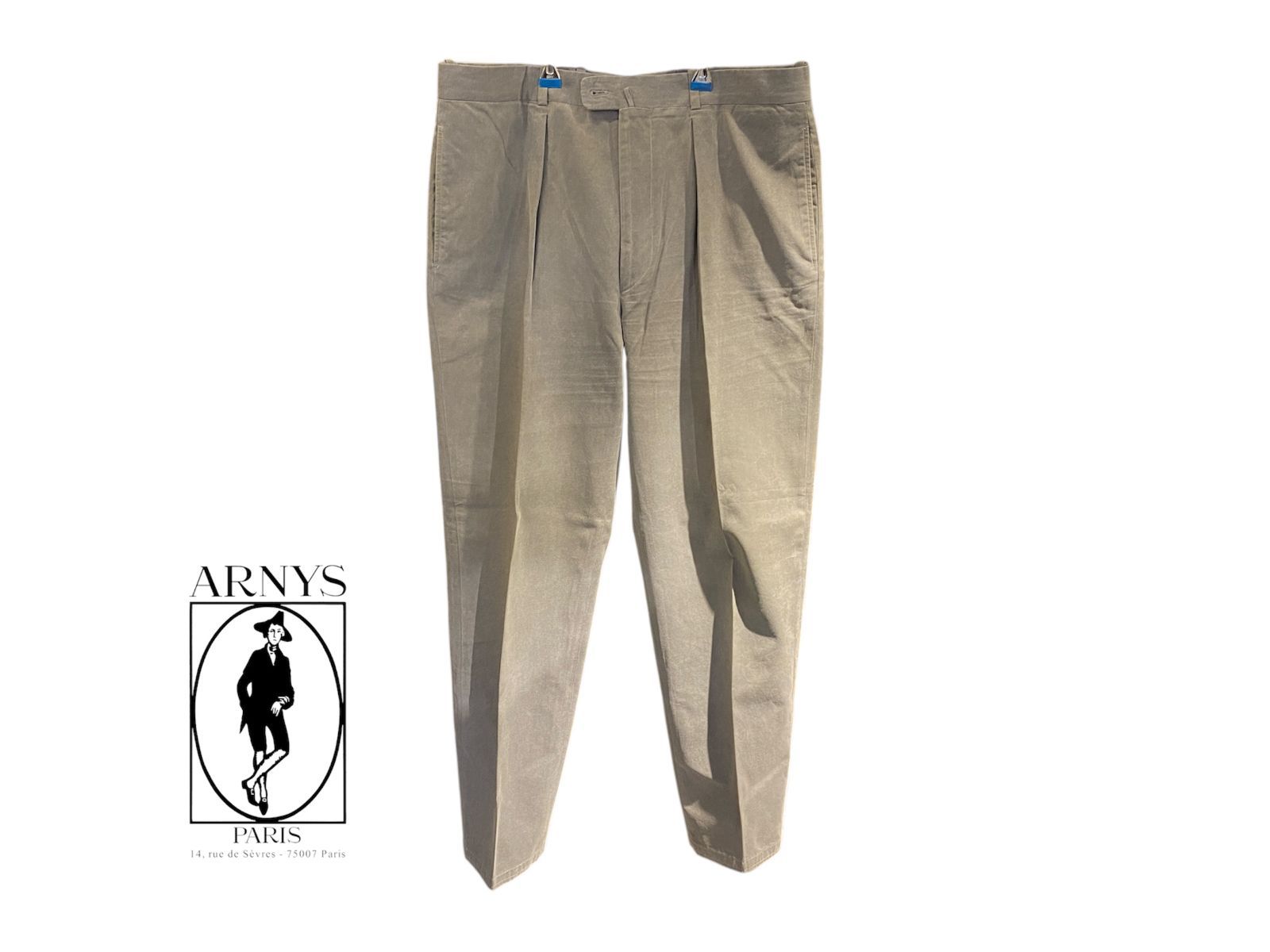 新品 未使用 フランス製 アルニス　ウール　スラックス arnys トラウザーズ ARNYS PARIS ウールスーツ テーラード3Bジャケット トラウザース