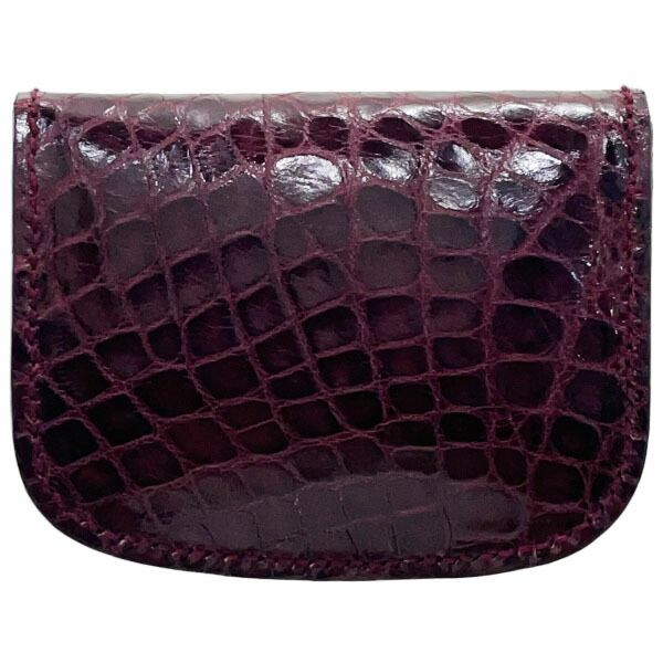グッチ コインケース ヴィンテージ ミニ コインパース クロコダイル レザー 革 ボルドー系 030 01 GUCCI 小銭入れ ブランド小物 き