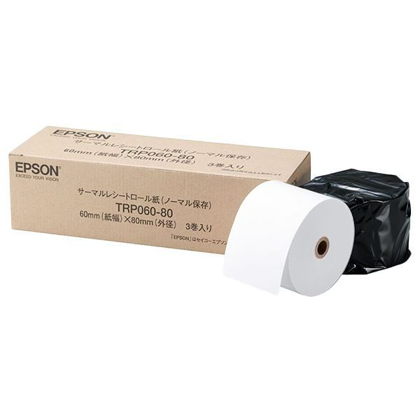 未使用品】 EPSON サーマルロール紙 高保存タイプ TRP080-80H 5巻