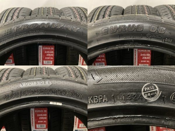 新品】札幌発 引取可 2024年製 FRONWAY EURUS 08 245/40ZR20 99W 新品】札幌発 引取可 2024年製 FRONWAY EURUS 08 245/40ZR20 99W