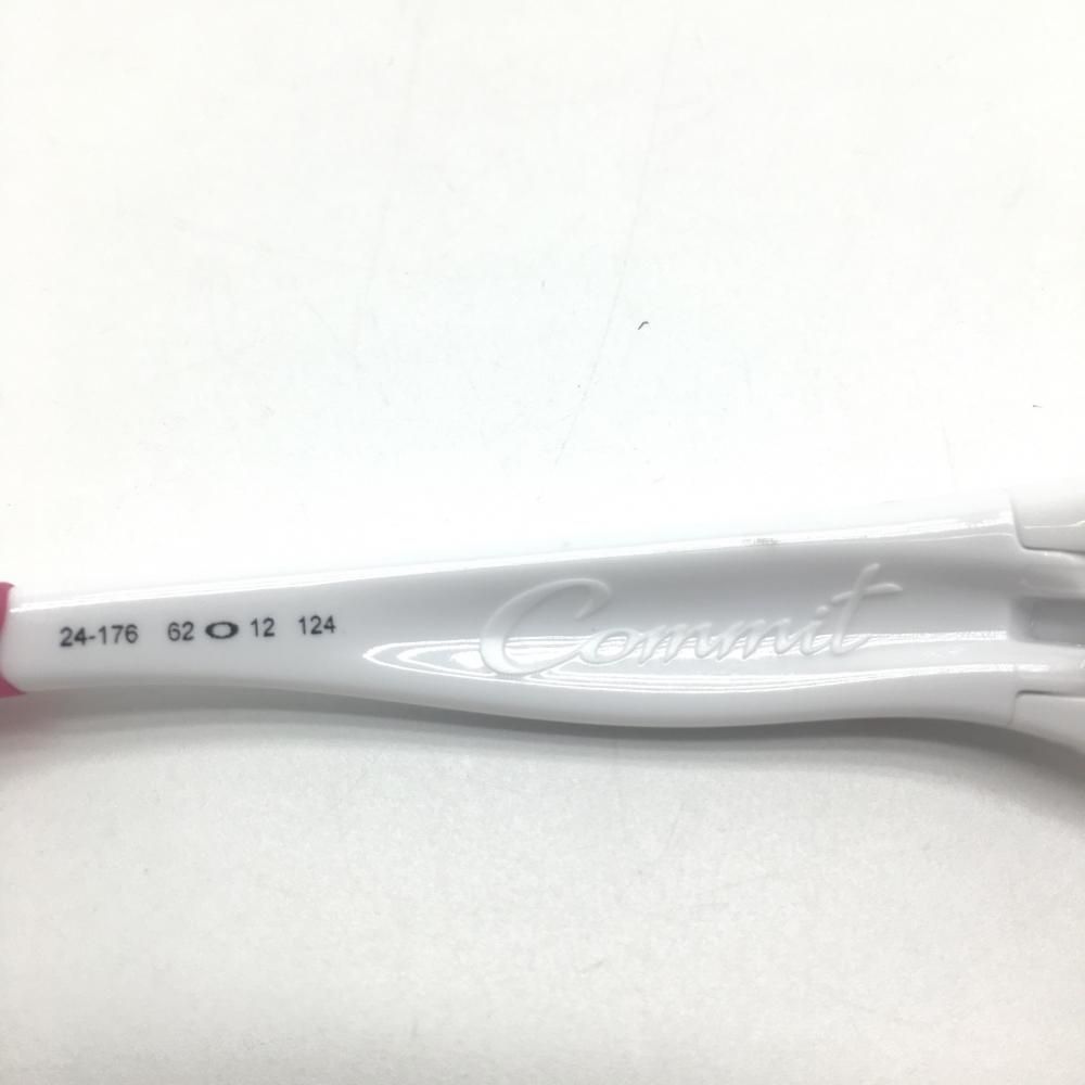 【超美品】オークリー スポーツサングラス 白×ピンク Commit 24-176 62 12 124 ケース付 レディース  ゴルフウェア Oakley オークリー コミット 24-176 OAKLEY COMMIT レディース　白