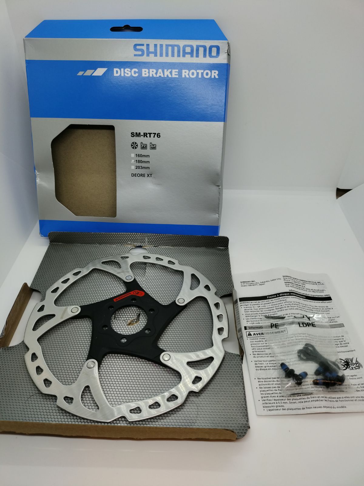 [未開封]SHIMANO ディスクブレーキローター SM-RT86 シマノ SM-RT76 180mm ディスクブレーキローター シマノ(SHIMANO