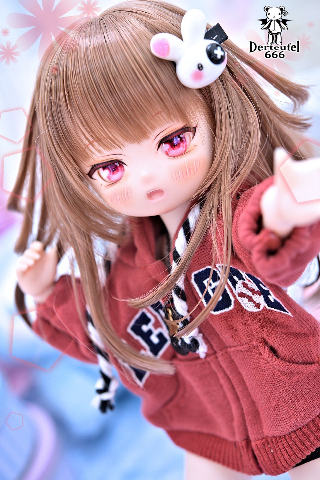 imomodoll Ruby カスタムヘッド　チョコ肌　難あり　1/4 imomodoll1/6 カスタム＋おまけアイ imomodoll Ruby カスタム