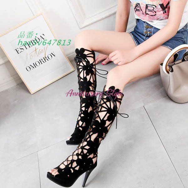 ヒール 編み上げ