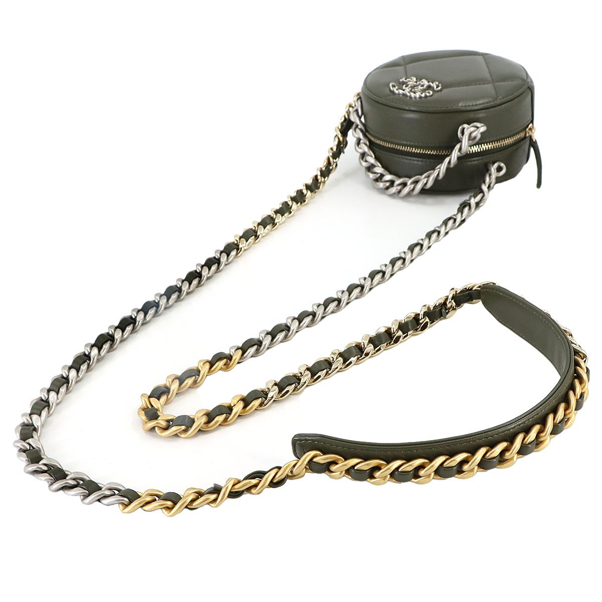 未使用 展示品 シャネル CHANEL 19 ラウンド クラッチ チェーン