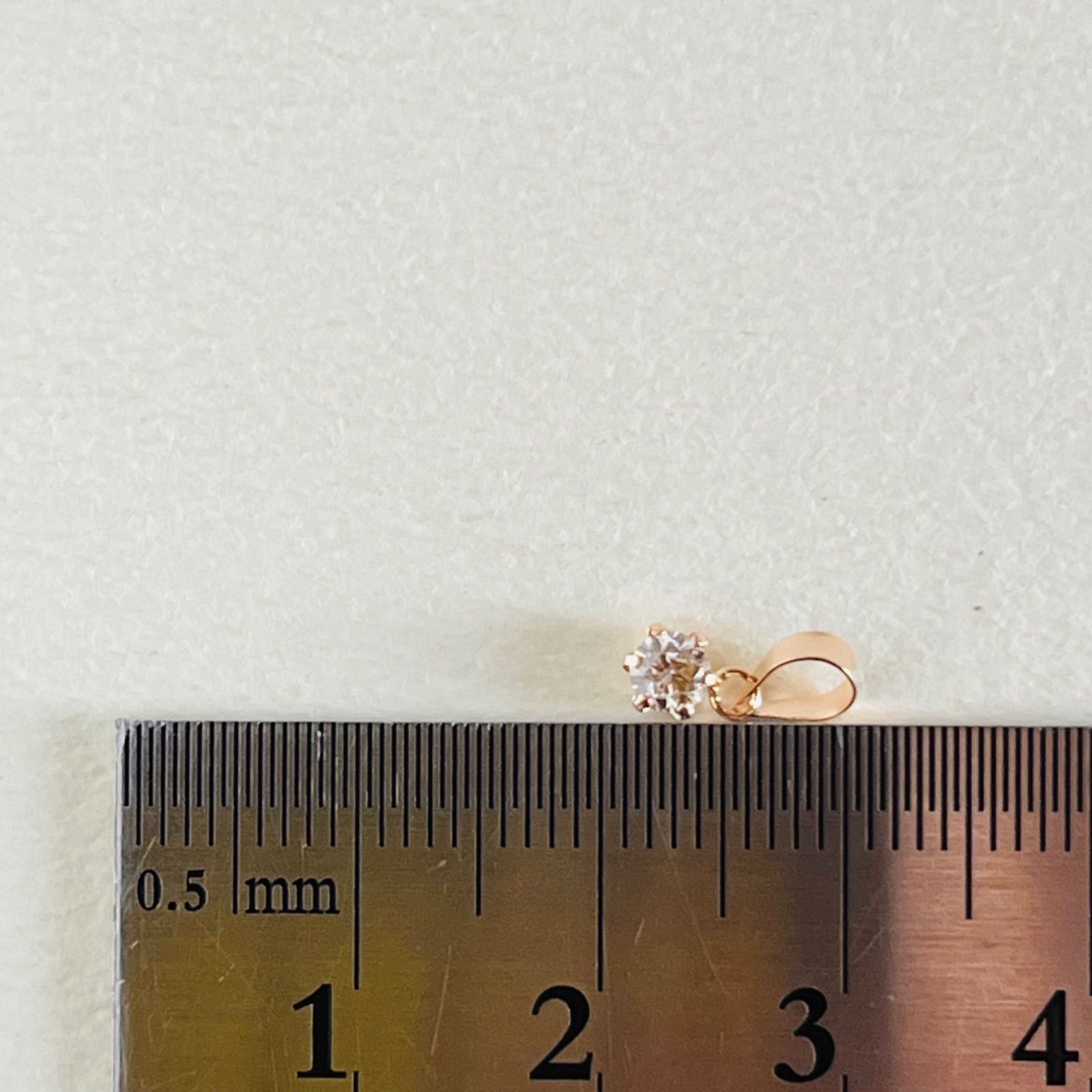 K18PG 希少☆天然ピンクダイヤモンド 0.15ct ペンダントトップ