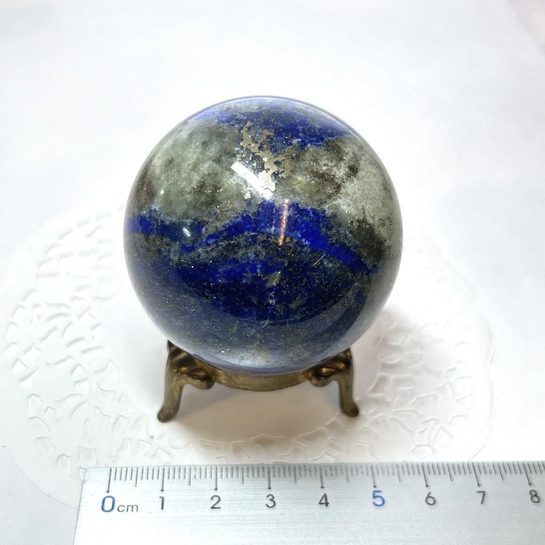E15858 ラピスラズリ 50㎜ 球 ラピスラズリ球 スフィア 黄鉄鉱 パイライト アラビアの夜空 天然石 パワーストーン NEXPOTALLINN_EU